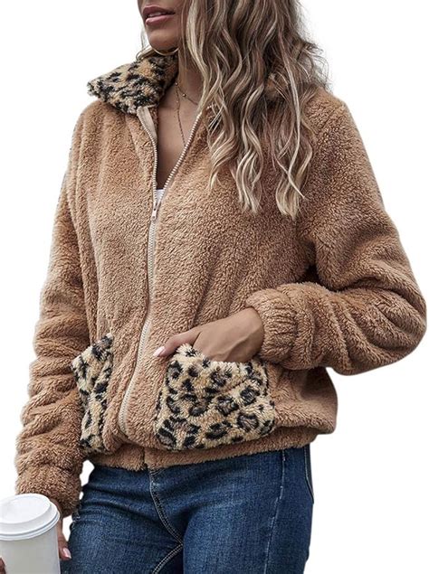 leopard fuzzy jacket|Amazon.com: Leopard Print Coat.